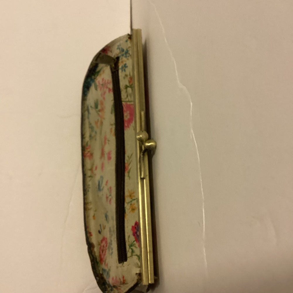 Patricia Nash Clutch Wallet Floal Print Leather KisslockTapestry - Picture 6 of 13